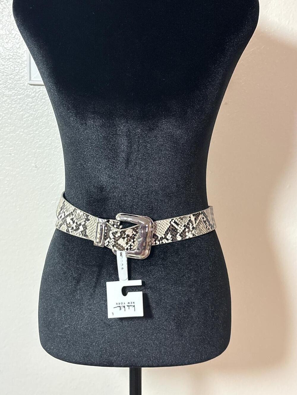 Nicole Miller New York NWT Snakeskin Print Belt Size L